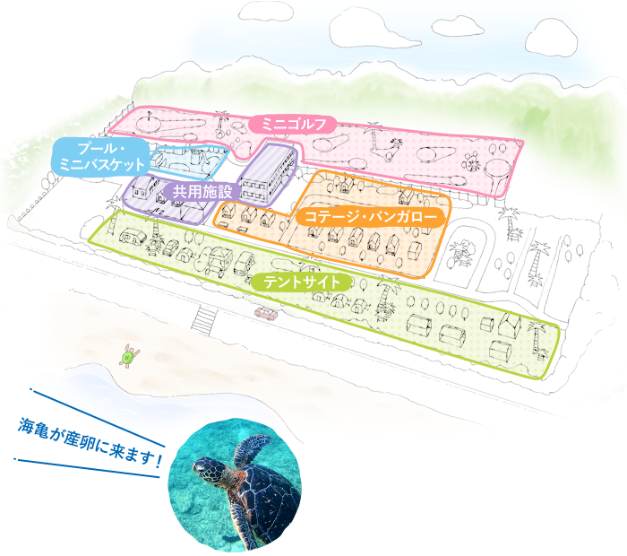 関西 目の前に海がある大淀西海岸 ムーンビーチキャンプ場のコテージに泊まろう